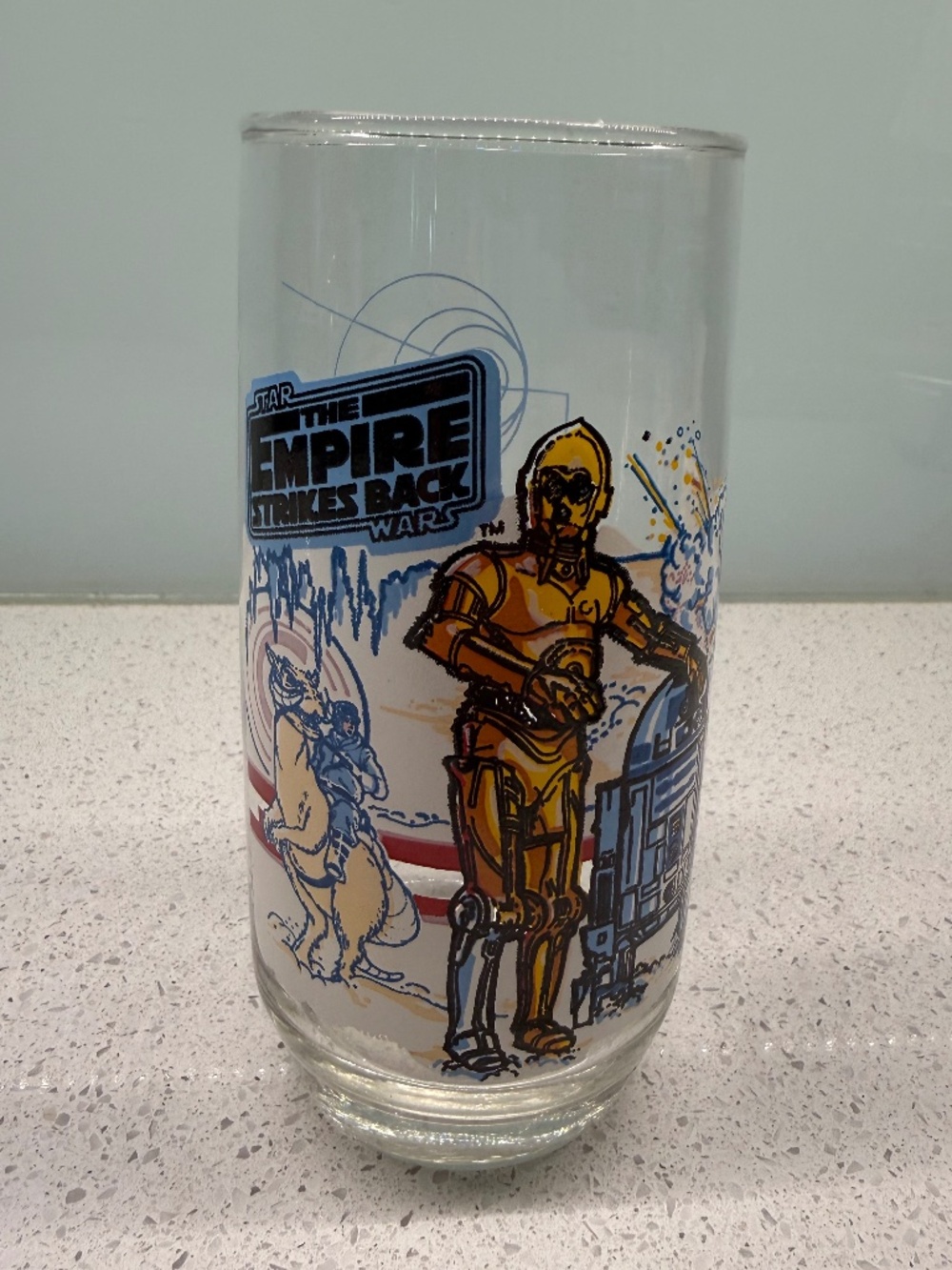 VINTAGE STAR WARS GLASS - THE EMPIRE STRIKES BACK